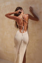 Knitted Strap Backless Dress